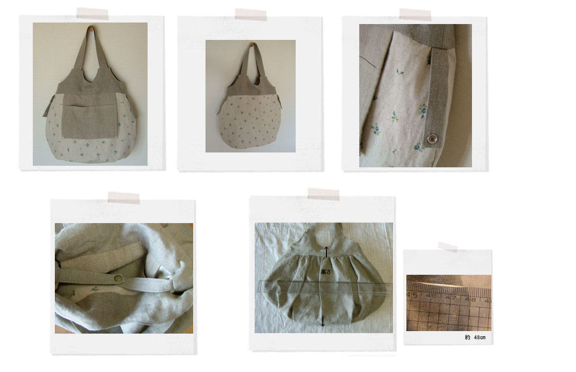 中袋の形やサイズの測り方の説明